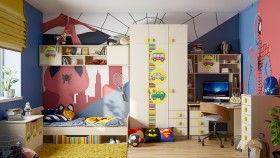 Детская комната Клаксон (Бежевый/корпус Клен) в Междуреченске - mezhdurechensk.katalogmebeli.com | фото