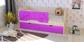 Друзья Кровать детская 2 ящика 1.8 Фиолетовый глянец в Междуреченске - mezhdurechensk.katalogmebeli.com | фото