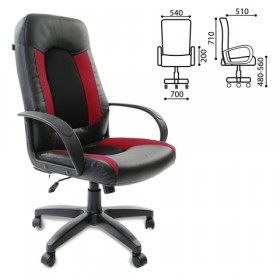 Кресло офисное BRABIX Strike EX-525 (черно-красный) в Междуреченске - mezhdurechensk.katalogmebeli.com | фото