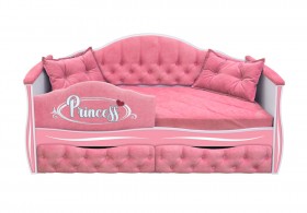 Кровать 160 серии Иллюзия 2 ящика 36 Розовый (мягкий бортик/подушки) в Междуреченске - mezhdurechensk.katalogmebeli.com | фото