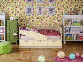 Кровать Бабочки 1,6м (Ваниль матовый) в Междуреченске - mezhdurechensk.katalogmebeli.com | фото