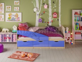 Кровать детская 1,8м Дельфин (Синий металлик) в Междуреченске - mezhdurechensk.katalogmebeli.com | фото