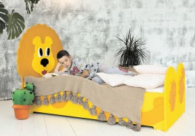 Кровать детская Лева 1.6 Желтый/Оранжевый в Междуреченске - mezhdurechensk.katalogmebeli.com | фото