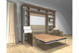 Шкаф-кровать с диваном Каролина в Междуреченске - mezhdurechensk.katalogmebeli.com | фото 3