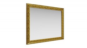 Зеркало навесное "Айрум"/(дуб кальяри / профиль: золото с орнаментом) в Междуреченске - mezhdurechensk.katalogmebeli.com | фото